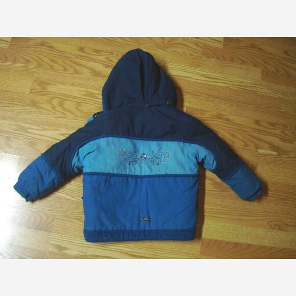 Winter Coat Mini Ungava Blue Embroidered Youth Size 6 - Picture 4 of 4